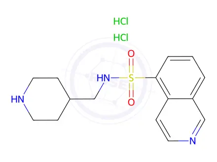 Chemical structure of Isoquinoline-5-sulfonic acid (piperidin-4-ylmethyl)-amide dihydrochloride