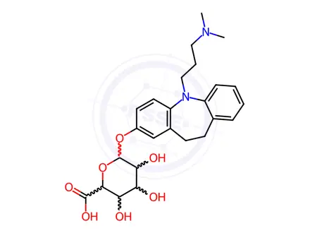 Chemical structure of 2-Hydroxy Imipramine-β-D-Glucuronide