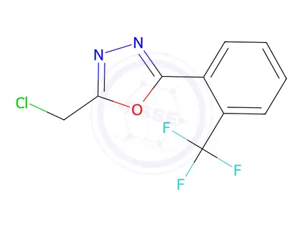 Chemical structure of 2-(Chloromethyl)-5-[2-(trifluoromethyl)phenyl]-1,3,4-oxadiazole