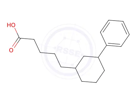Chemical structure of 5-(3-phenylcyclohexyl)pentanoic acid
