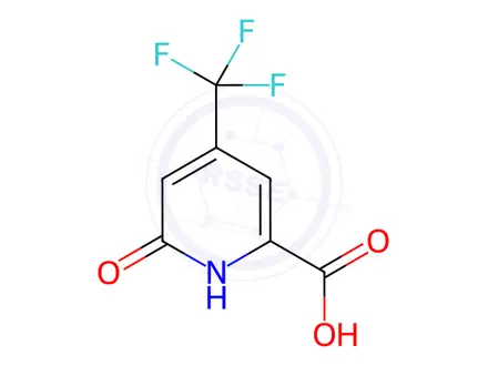 Chemical structure of 6-oxo-4-(trifluoromethyl)-1H-pyridine-2-carboxylic acid
