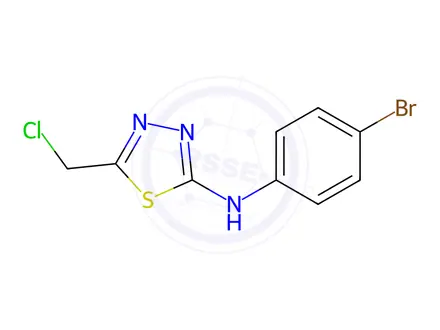 Chemical structure of N-(4-Bromophenyl)-5-(chloromethyl)-1,3,4-thiadiazol-2-amine