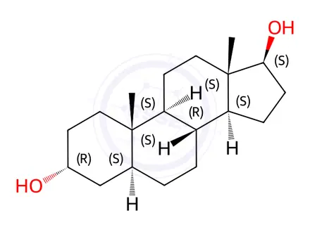 Chemical structure of 5α-Androstane-3α,17β-diol