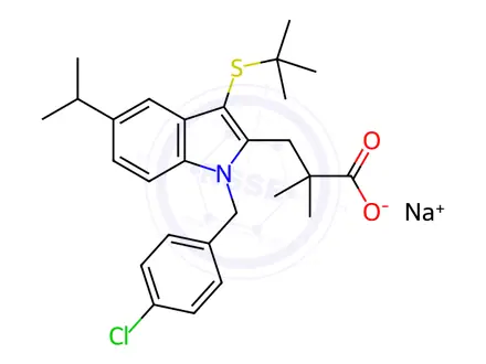 Chemical structure of MK-886 Sodium Salt