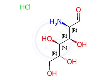 Chemical structure of Glucosamine hydrochloride