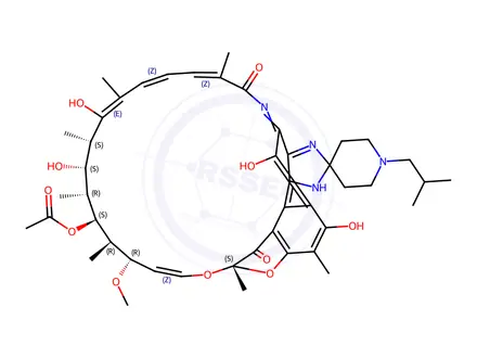 Chemical structure of 20,21-Didehydro Rifabutin
