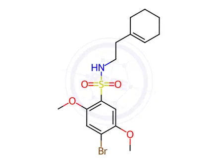 Chemical structure of 4-Bromo-N-(2-(cyclohex-1-en-1-yl)ethyl)-2,5-dimethoxybenzenesulfonamide