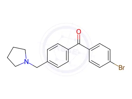 Chemical structure of (4-Bromophenyl)(4-(pyrrolidin-1-ylmethyl)phenyl)methanone