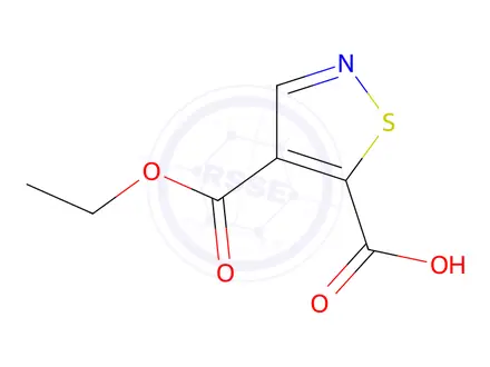 Chemical structure of 4-(Ethoxycarbonyl)isothiazole-5-carboxylic acid