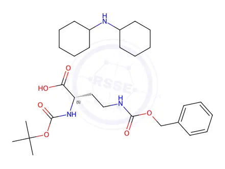 Chemical structure of Boc-Dab(Z)-OH · DCHA