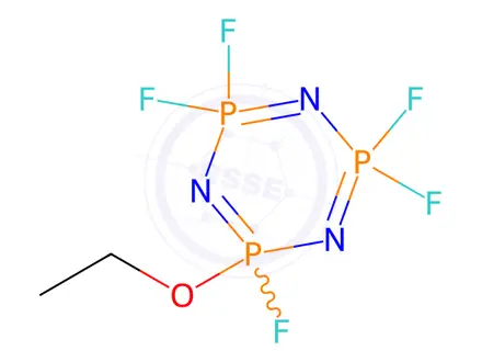 Chemical structure of Ethoxy(pentafluoro)-cyclotriphosphazene