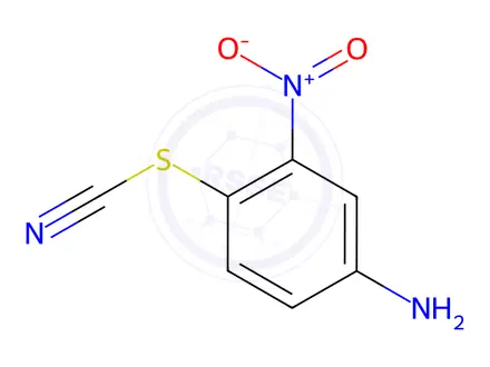 Chemical structure of 3-Nitro-4-thiocyano aniline