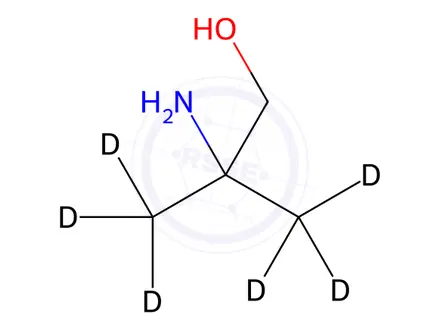 Chemical structure of 2-Amino-2-methylpropanol-d6