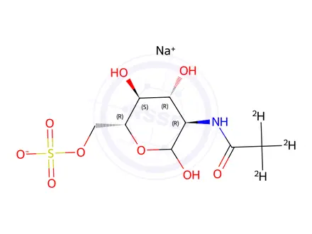 Chemical structure of N-(Acetyl-d3)-D-glucosamine 6-Sulfate Sodium Salt