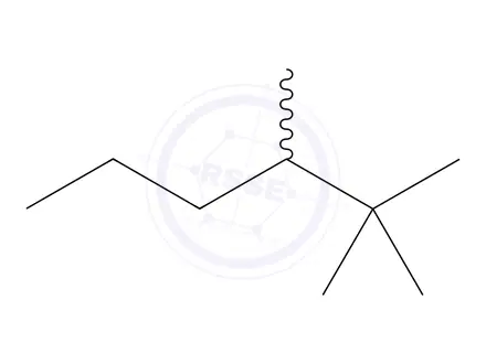 Chemical structure of 2,2,3-trimethylhexane