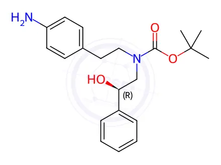 Chemical structure of (N-tert-Butoxycarbonyl-N-[(1’R)-hydroxy-1-phenyl)ethyl])-4-aminophenylethylamine