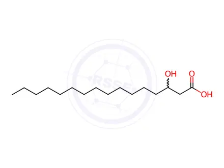 Chemical structure of DL-β-Hydroxypalmitic acid