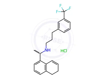 Chemical structure of N-(1-(5,6-Dihydronaphthalen-1-yl)ethyl)-3-(3-(trifluoromethyl)phenyl)propan-1-amine hydrochloride