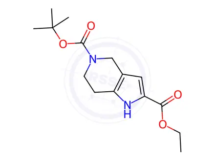 Chemical structure of 5-O-tert-butyl 2-O-ethyl 1,4,6,7-tetrahydropyrrolo[3,2-c]pyridine-2,5-dicarboxylate