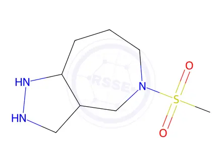 Chemical structure of 5-methylsulfonyl-4,6,7,8-tetrahydro-2H-pyrazolo[4,3-c]azepine