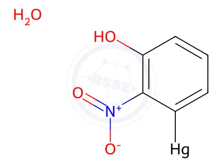 Chemical structure of Hydroxymercuri-o-nitrophenol