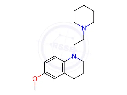 Chemical structure of 6-methoxy-1-[2-(1-piperidyl)ethyl]-3,4-dihydro-2H-quinoline dihydrochl oride