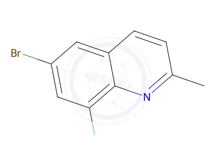Chemical structure of 6-Bromo-8-fluoro-2-methylquinoline