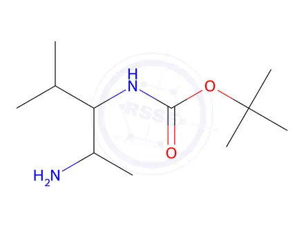 Chemical structure of 1,1-Dimethylethyl-N-[1-(1-aminoethyl)-2-methylpropyl]carbamate