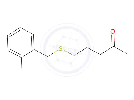 Chemical structure of 5-((2-Methylbenzyl)thio)pentan-2-one