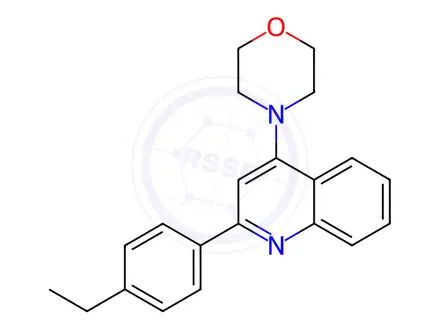 Chemical structure of 4-(2-(4-Ethylphenyl)quinolin-4-yl)morpholine