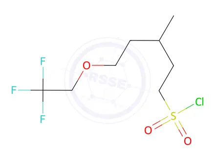 Chemical structure of 3-Methyl-5-(2,2,2-trifluoroethoxy)pentane-1-sulfonyl chloride