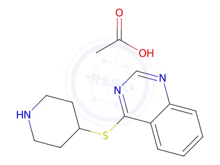 Chemical structure of 4-(Piperidin-4-ylthio)quinazoline acetate