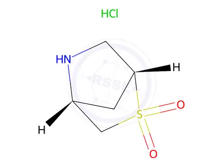 Chemical structure of (1R,4R)-2λ⁶-thia-5-azabicyclo[2.2.1]heptane-2,2-dione hydrochloride
