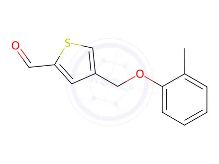 Chemical structure of 4-((O-tolyloxy)methyl)thiophene-2-carbaldehyde
