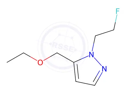 Chemical structure of 5-(ethoxymethyl)-1-(2-fluoroethyl)-1H-pyrazole