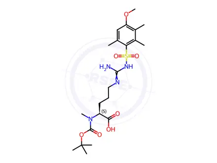 Chemical structure of Boc-Nalpha-Me-Arg(Mtr)-OH