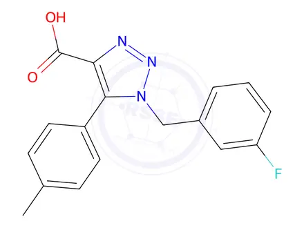Chemical structure of 1-(3-Fluorobenzyl)-5-(p-tolyl)-1H-1,2,3-triazole-4-carboxylic acid