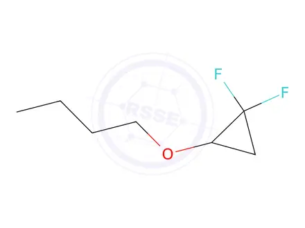 Chemical structure of Cyclopropane, 2-butoxy-1,1-difluoro-(9CI)