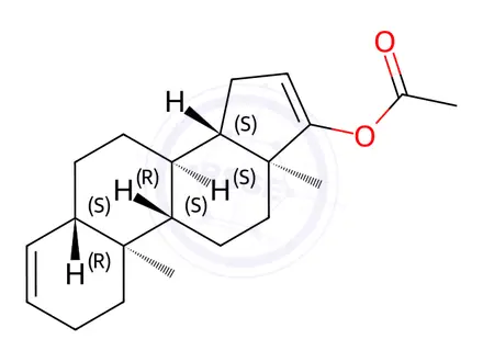 Chemical structure of (8R,9S,10S,13S,14S)-10,13-Dimethyl-2,5,6,7,8,9,10,11,12,13,14,15-dodecahydro-1H-cyclopenta[a]phenanthren-17-yl acetate