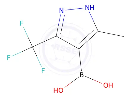 Chemical structure of (3-Methyl-5-(trifluoromethyl)-1H-pyrazol-4-yl)boronic acid
