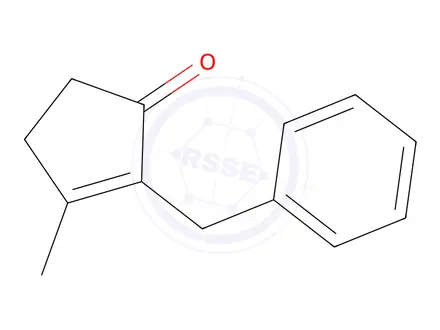 Chemical structure of 2-benzyl-3-methylcyclopent-2-en-1-one