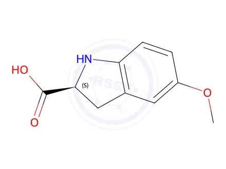 Chemical structure of 5-Methoxyindoline-2-carboxylic acid