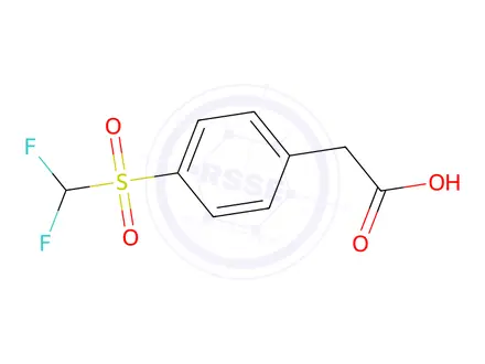 Chemical structure of 2-(4-difluoromethanesulfonylphenyl)acetic acid
