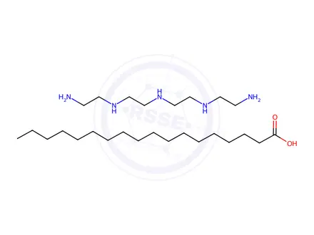 Chemical structure of stearic acid, compound with N-(2-aminoethyl)-N'-[2-[(2-aminoethyl)amino]ethyl]ethane-1,2-diamine
