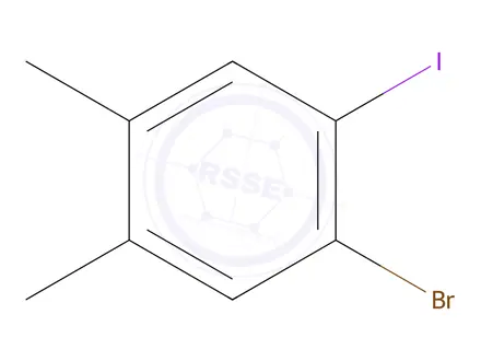 Chemical structure of 1-Bromo-4,5-dimethyl-2-iodobenzene