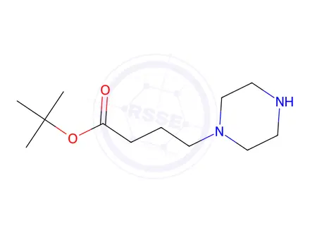 Chemical structure of 1-Piperazinebutanoic acid, 1,1-dimethylethyl ester