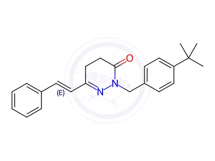 Chemical structure of 2-[4-(TERT-BUTYL)BENZYL]-6-STYRYL-4,5-DIHYDRO-3(2H)-PYRIDAZINONE