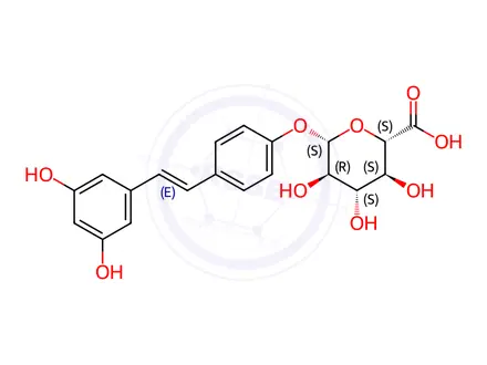 Chemical structure of Resveratrol Impurity 3 (Resveratrol-4'-glucuronide)