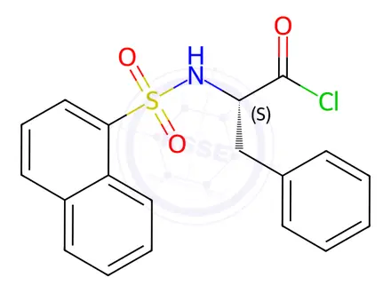 Chemical structure of N-(1-Naphthalenesulfonyl)-L-phenylalanyl Chloride