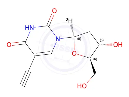 Chemical structure of 5-Ethynyl-2’-deoxyuridine-d1